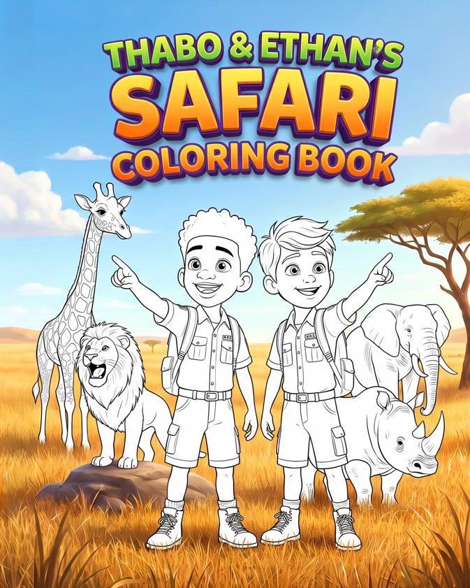 Thabo & Ethan's Safari Coloring Book